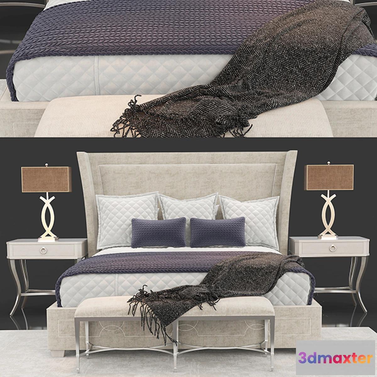 653869 - Criteria Upholstered Bed PrintShare