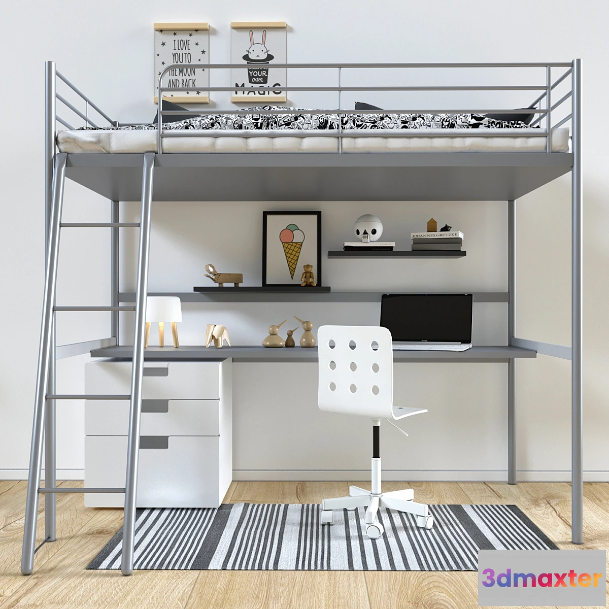 656313 - Bed IKEA SVERTA loft