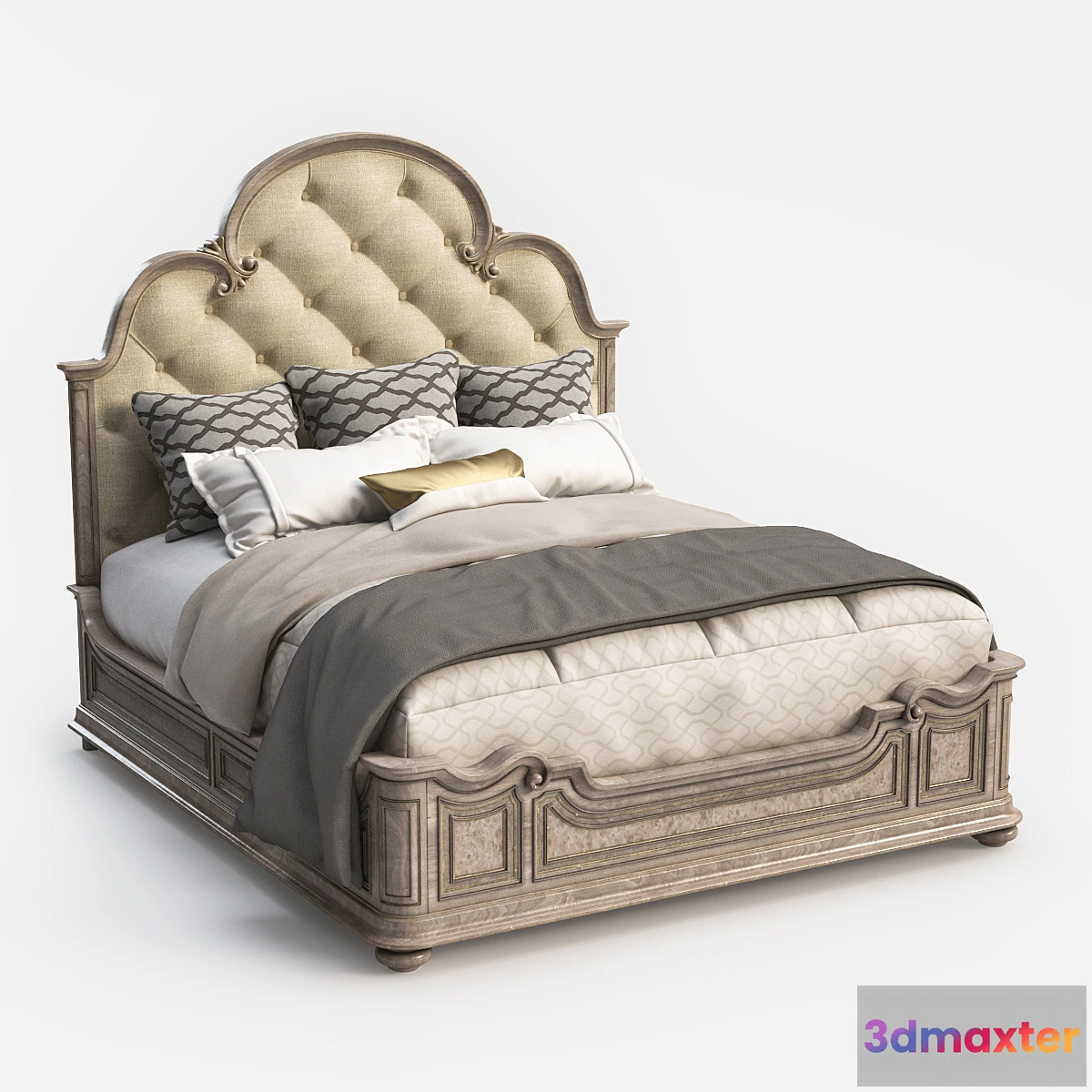 663139 - Hooker Furniture King Upholstered Panel Bed