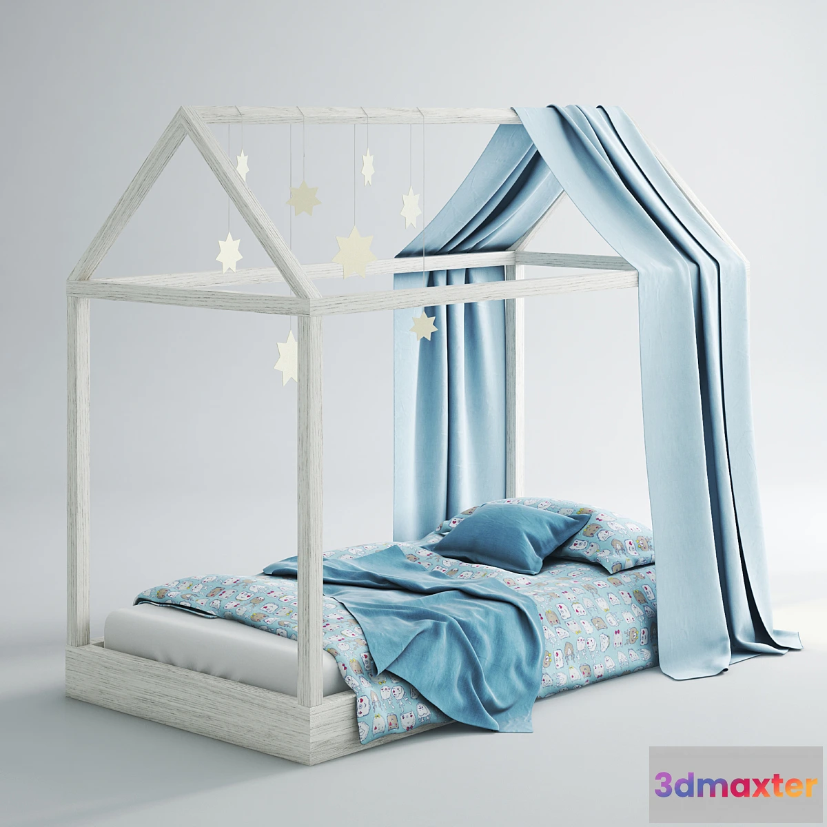 663953 - Children’s bed-house 01 (Blue)