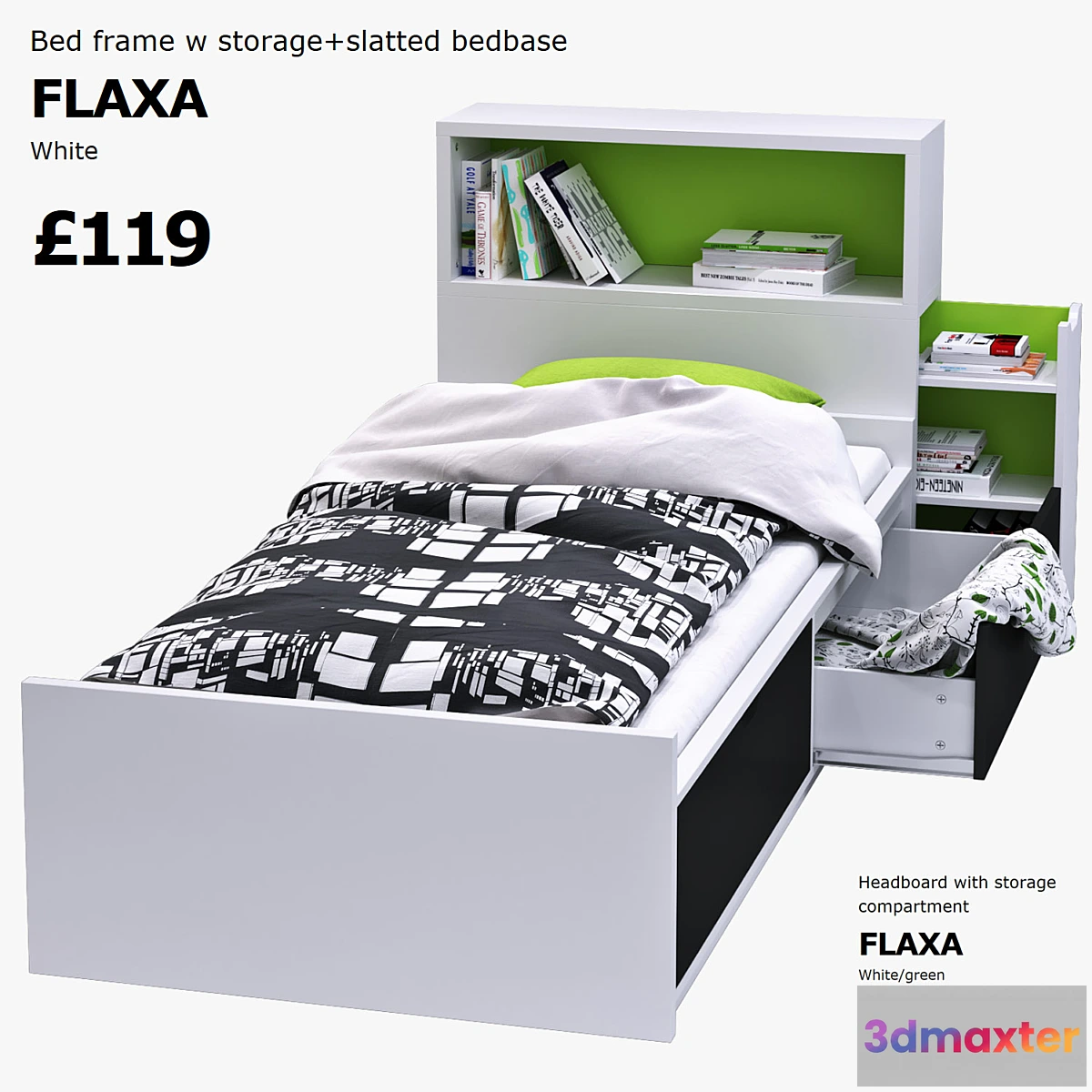 668225 - IKEA FLAXA (bed and headboard)