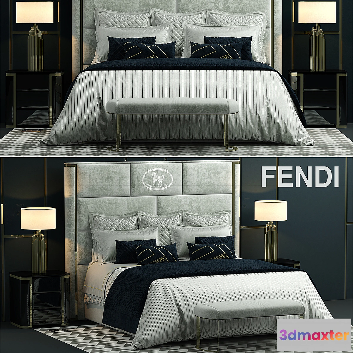 672333 - Bed fendi montgomery bed - No.2