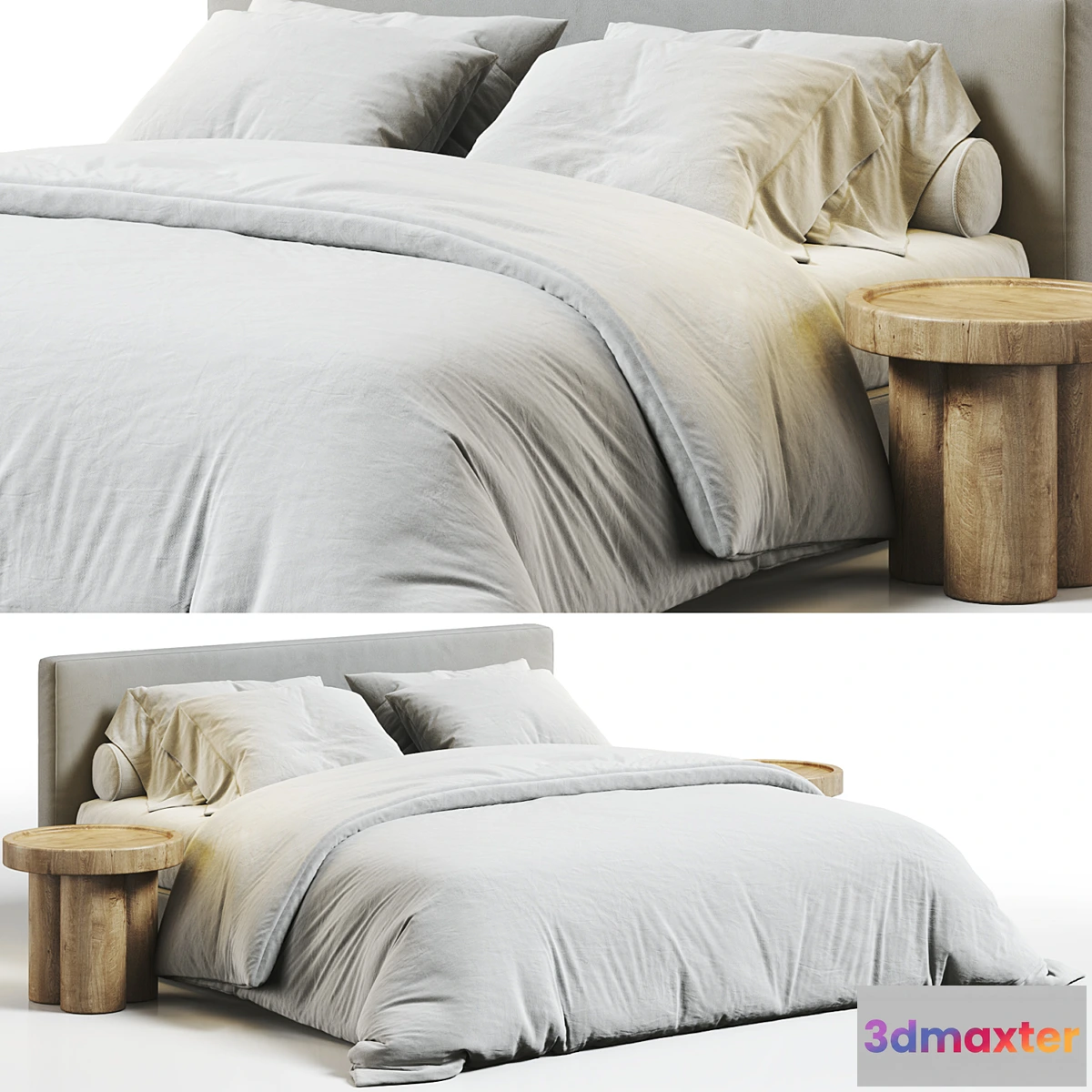 676963 - West Elm Flanged Edge Upholstered Bed