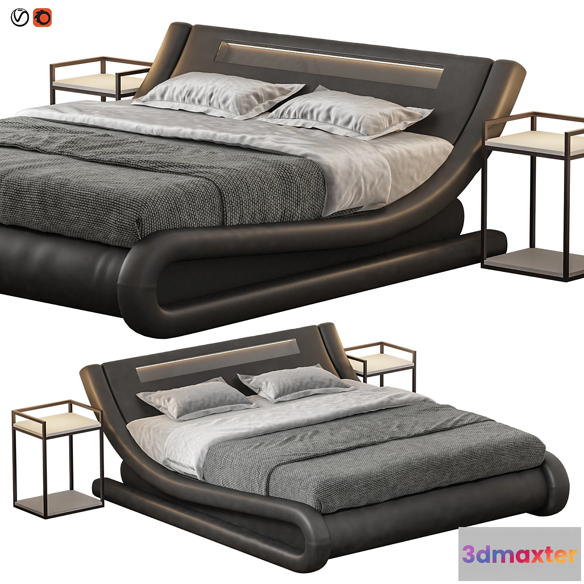 676985 - Profile Sleigh Bed