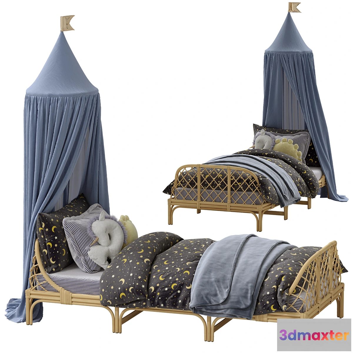 684818 - Rattan children’s bed Katsuki Am.pm