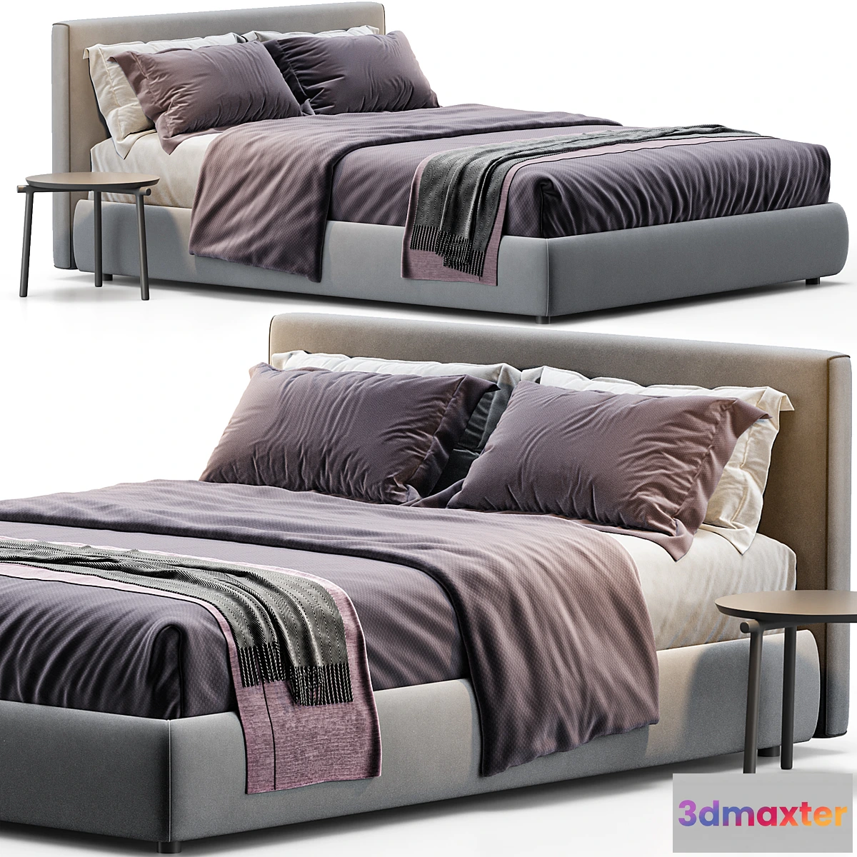 691864 - Queen bed upholstered Bolzan Letti