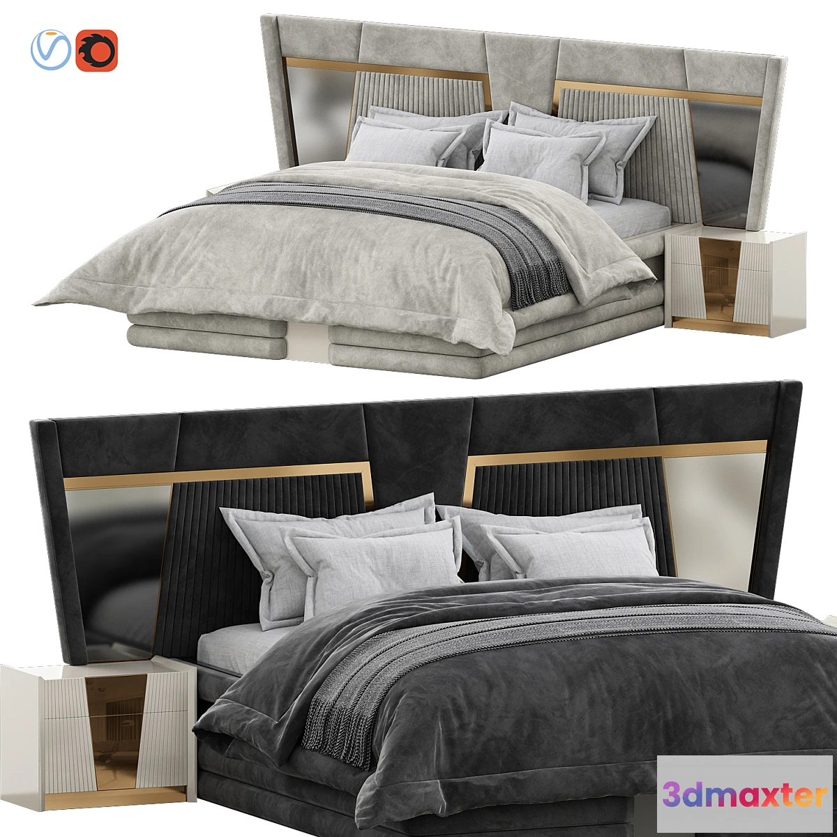 691926 - Gustav Bed by Medusa Home