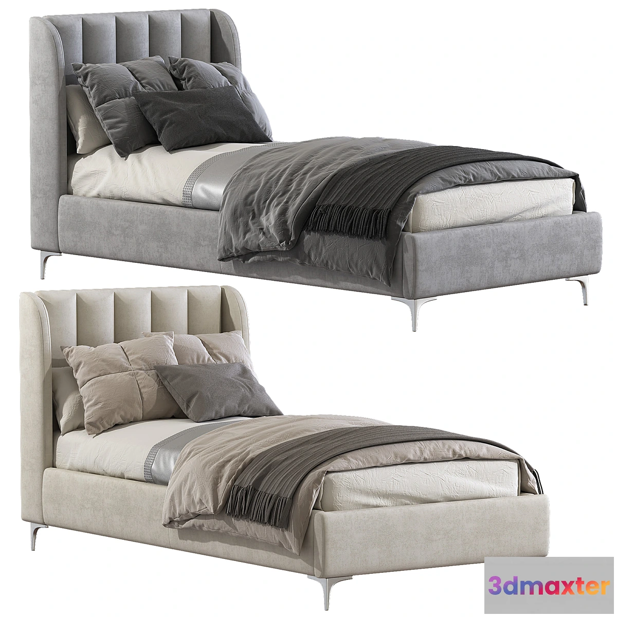 750749 - Bed Blush Lizbeth Velvet Single Bed