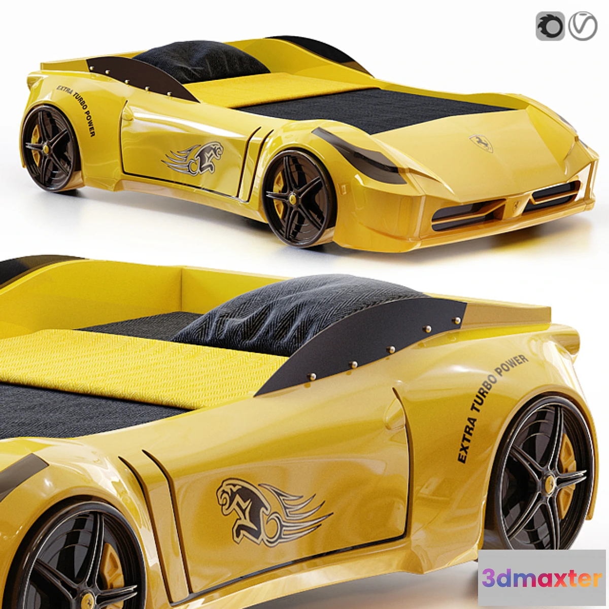 750751 - Racing Ferrari Car Bed Model for kids