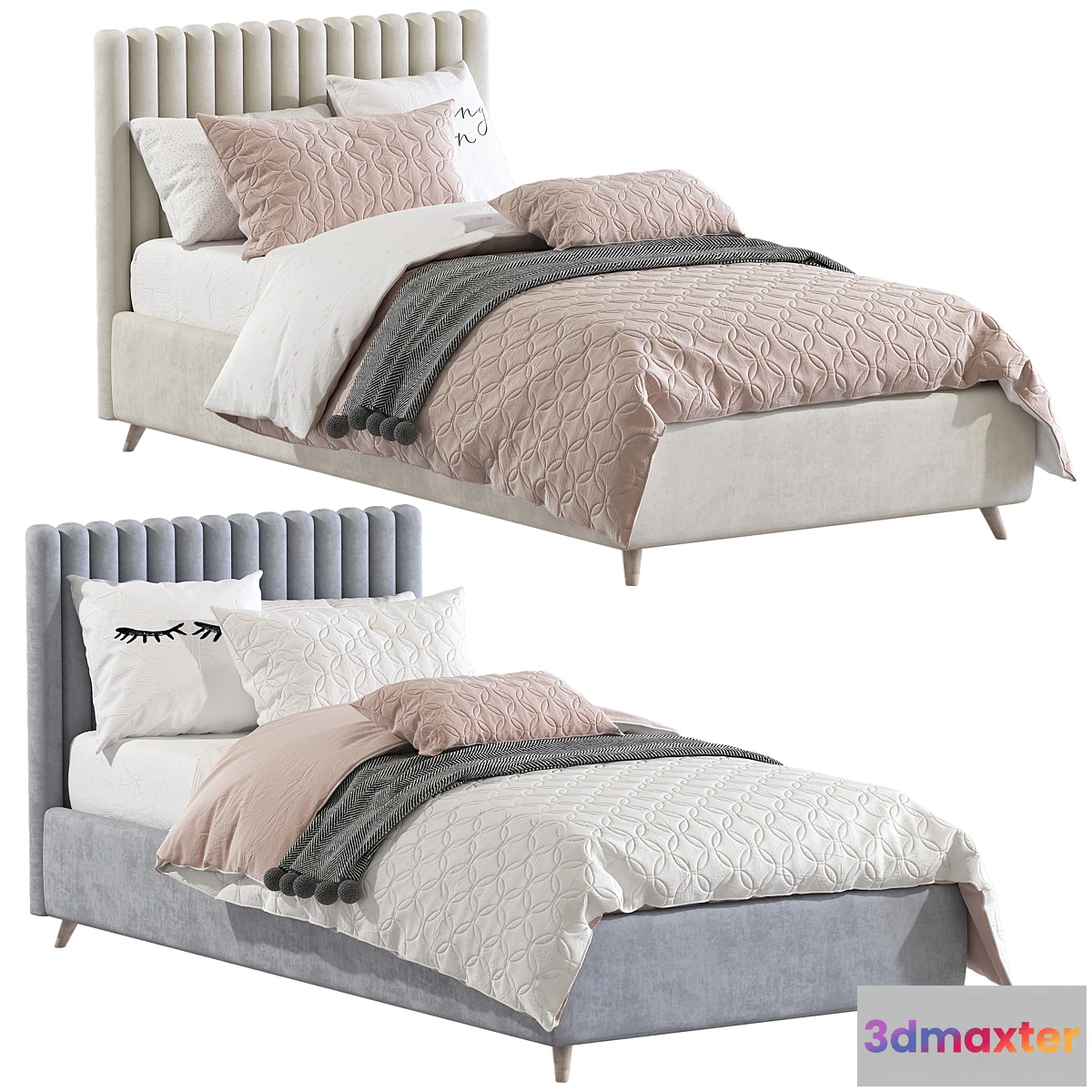 750903 - Bed with a soft headboard 7