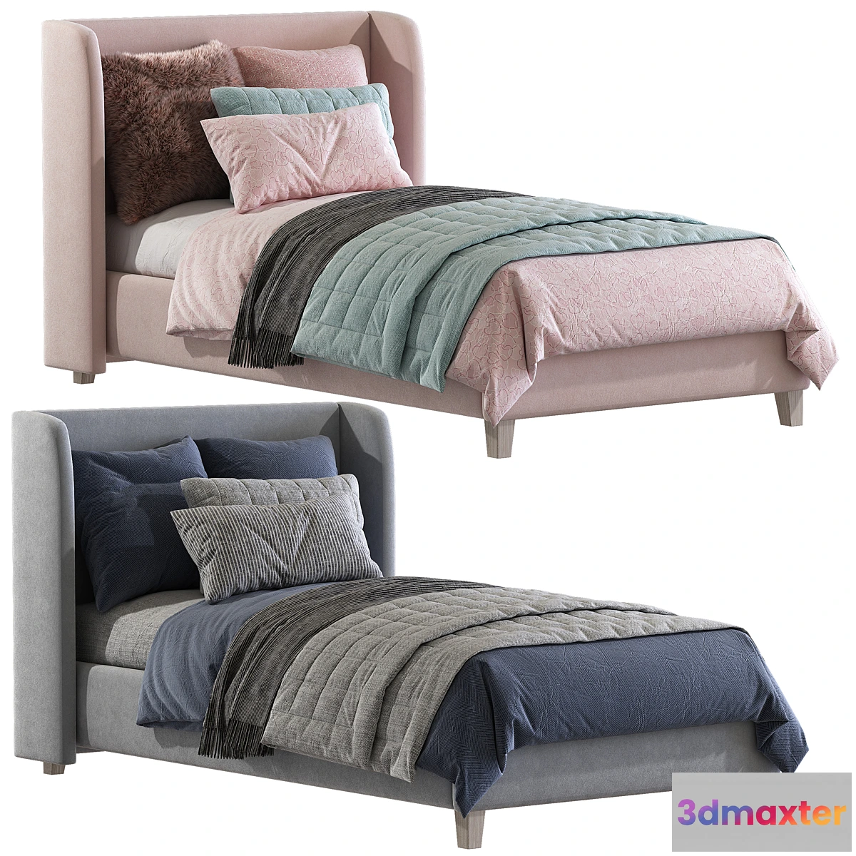 750943 - Bed Angela Upholstered Low Profile Standard Bed