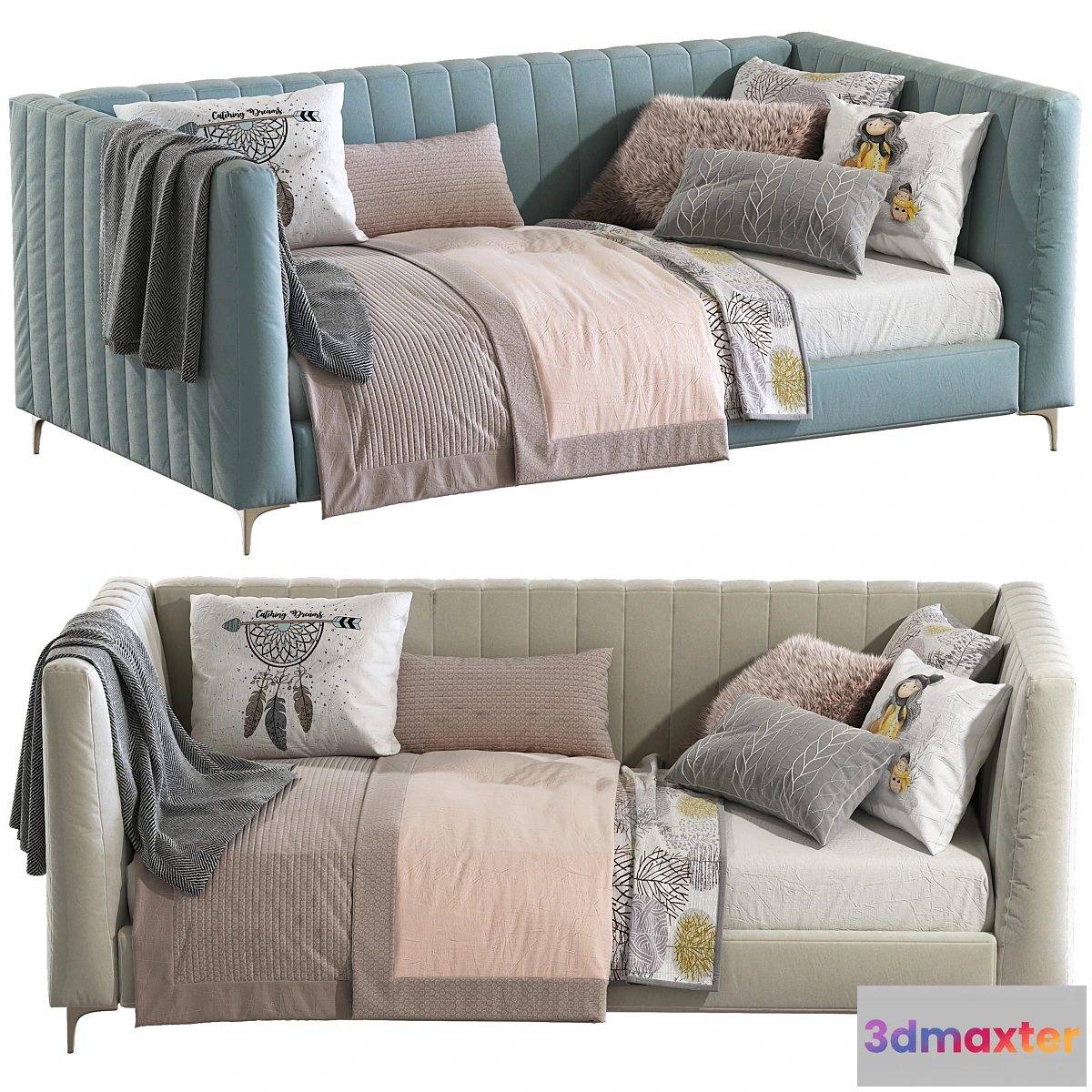 750971 - Bed sofa Avalon Channel Stitch Upholstered Daybed