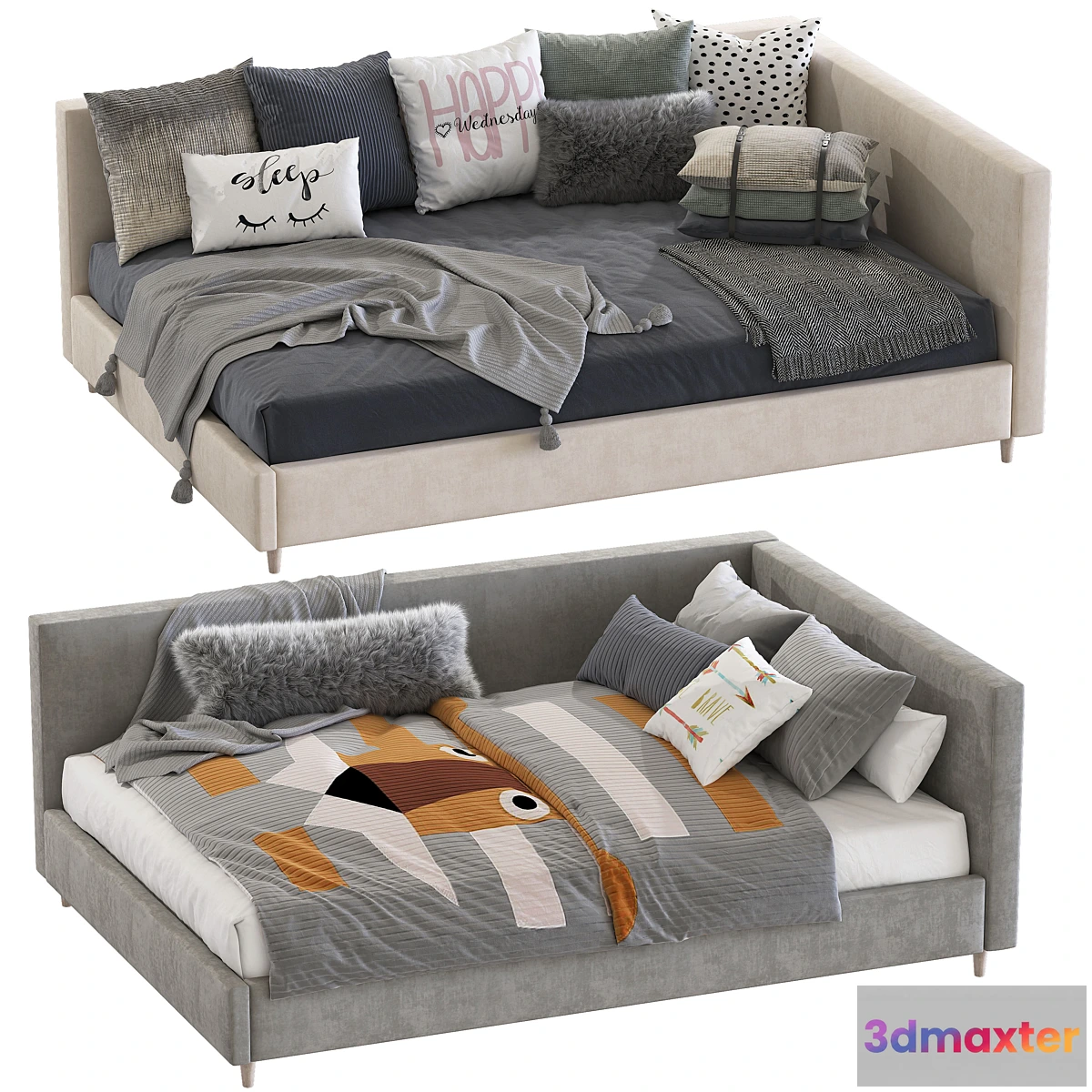 751011 - Corner Timo Upholstered Bed 2