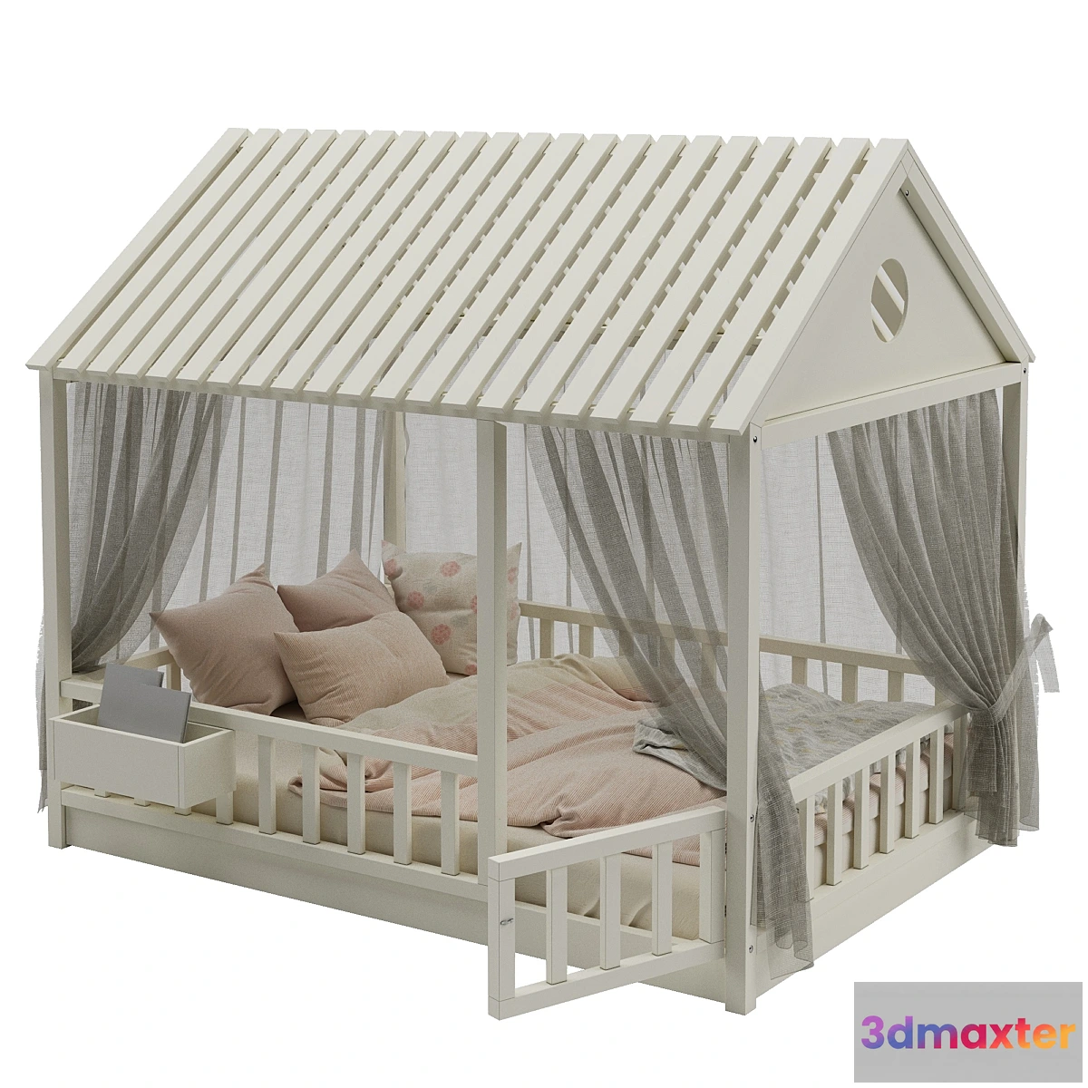 751271 - Children’s bed with columns No. 3