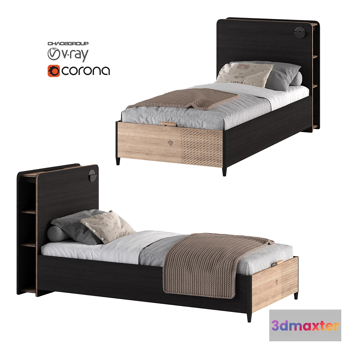 751305 - Single bed Cilek - Black