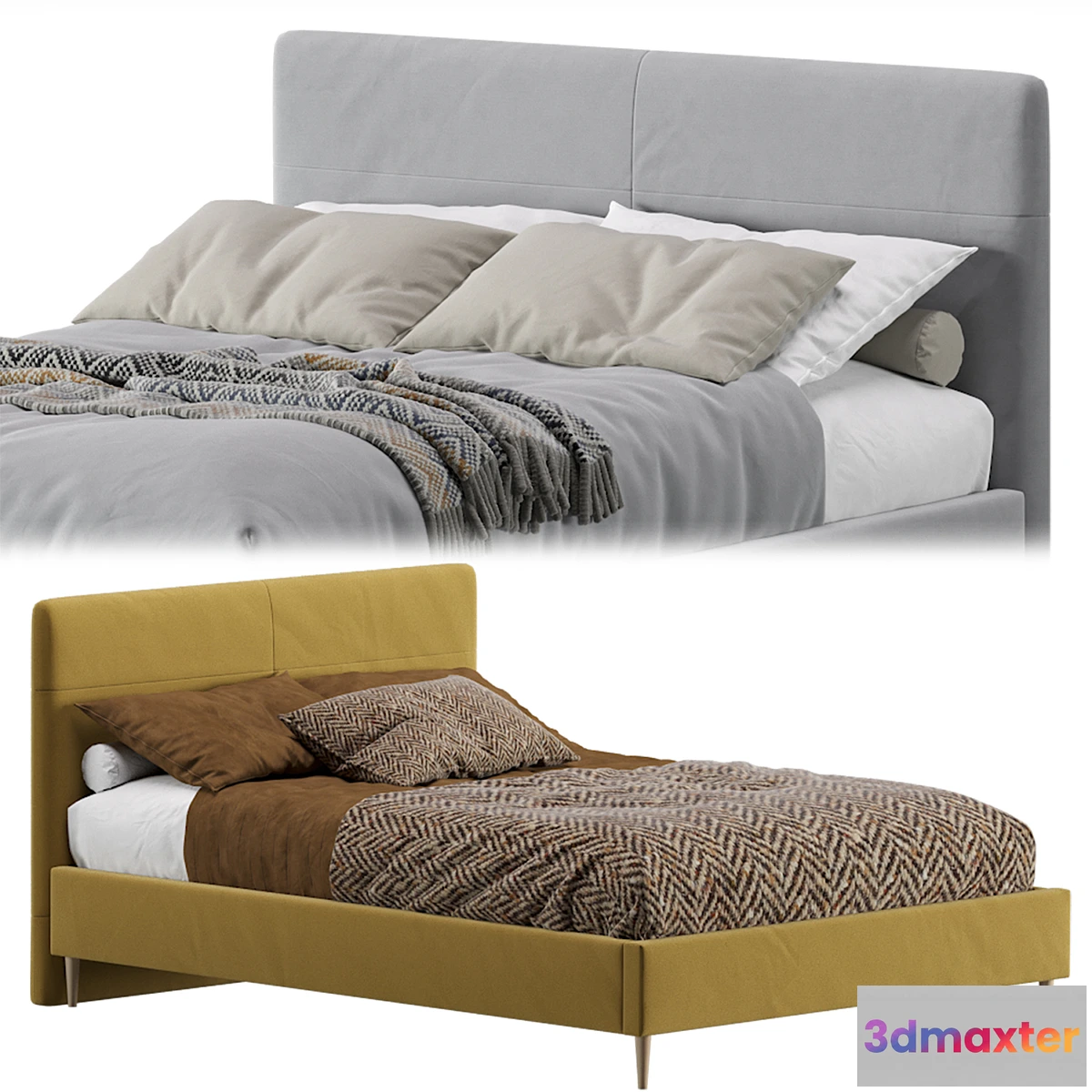 760641 - Bed Mayton 140 Velvet Yellow By Divan.ru - No.2