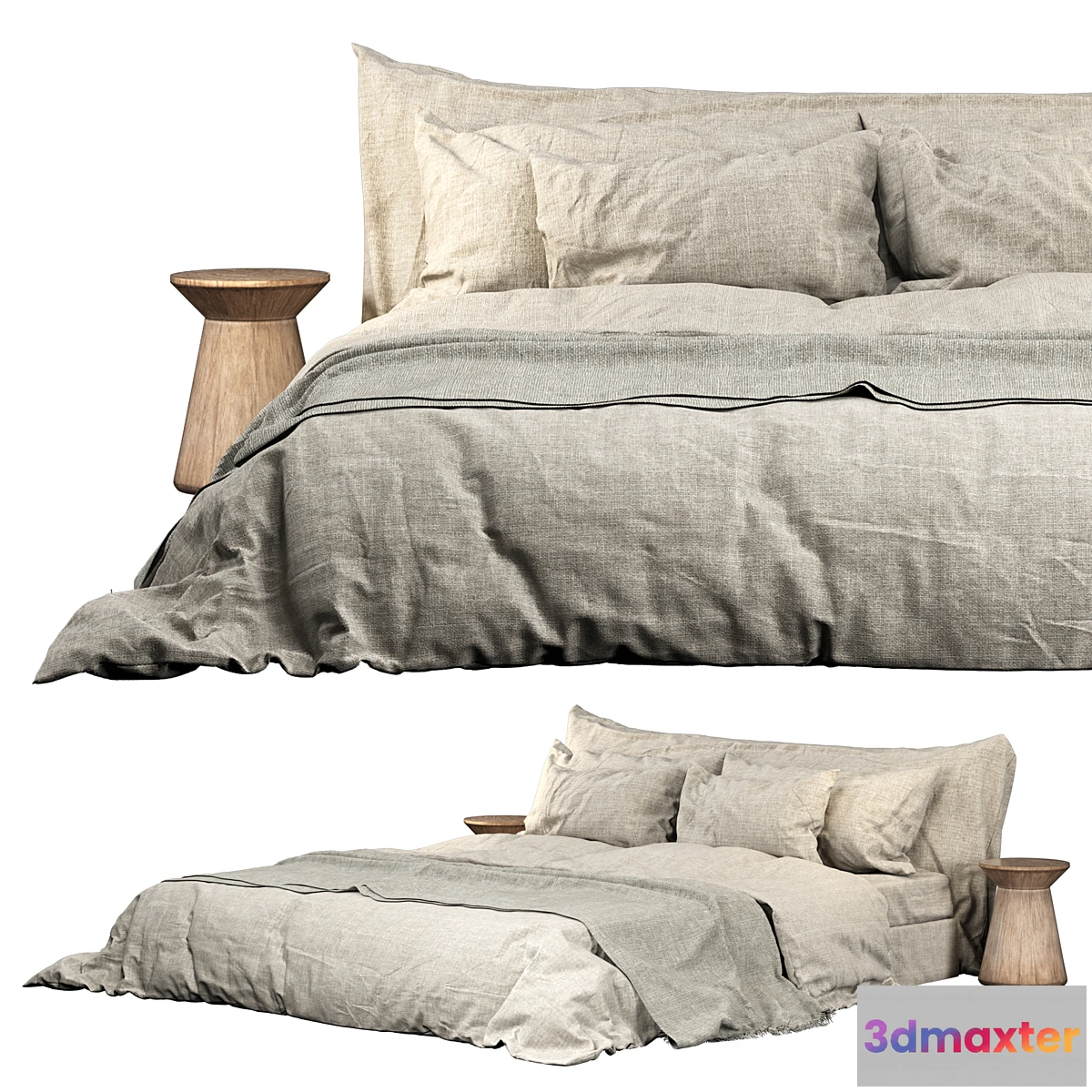 760663 - Neutral Colored Cozy Bed with Zara Home Linen Bedding 02 - No.2