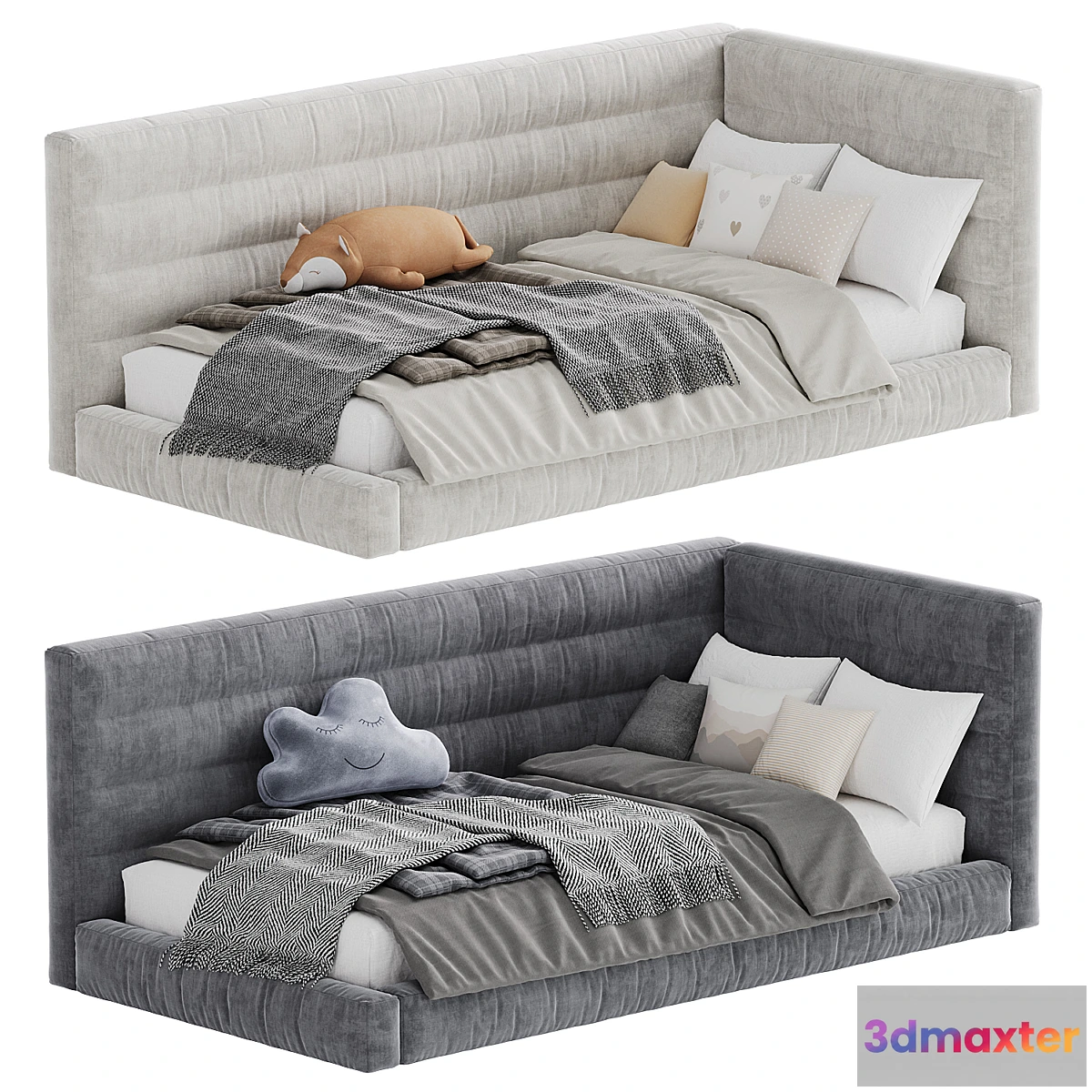 763867 - Hudson Upholstered Corner Bed 7 - No.2