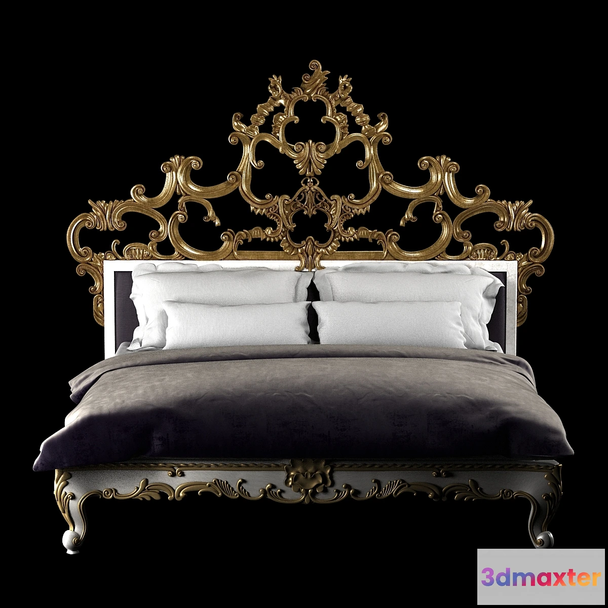 782178 - Venetian king gold decorated bed