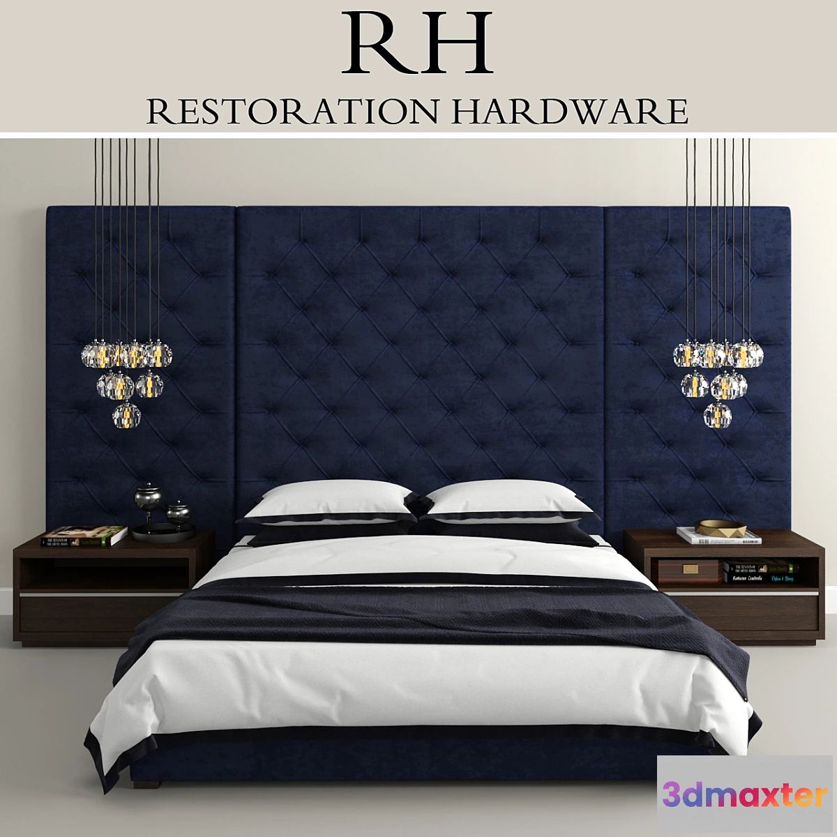 795870 - RH Modern custom tufted platform bed - No.4