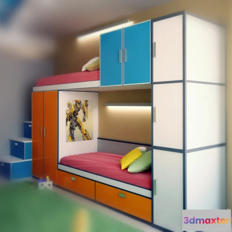 810304 - Children ‘s-deck bed tastefully.