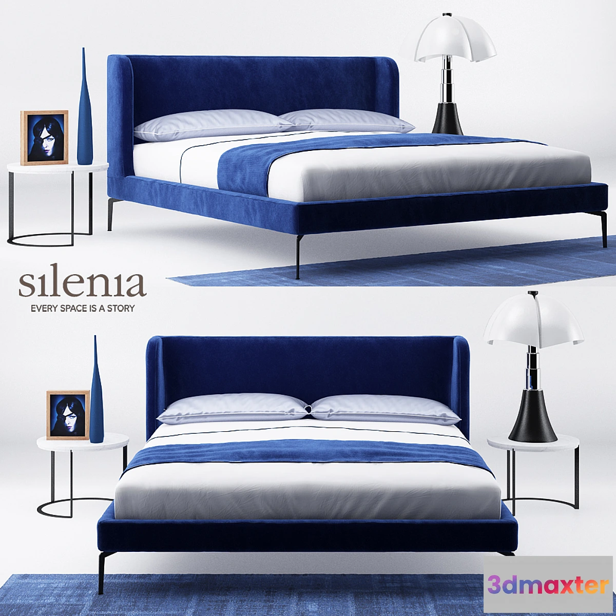 811010 - Neocon bed and Zero marble table - Silenia