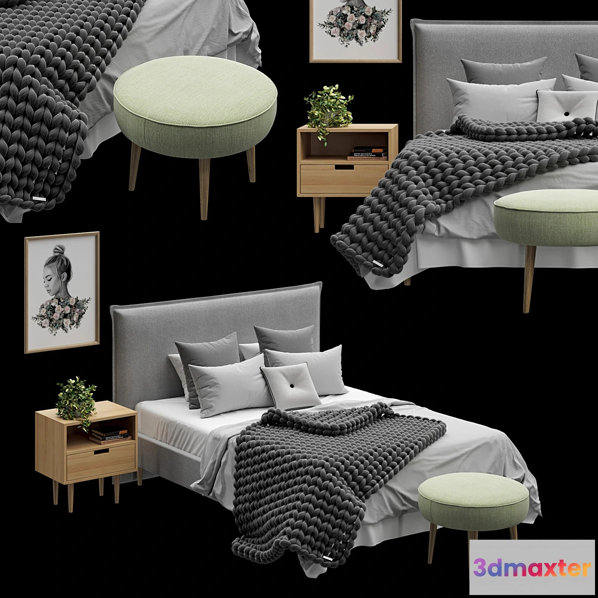 811106 - Scandinavian Bedroom Set 02