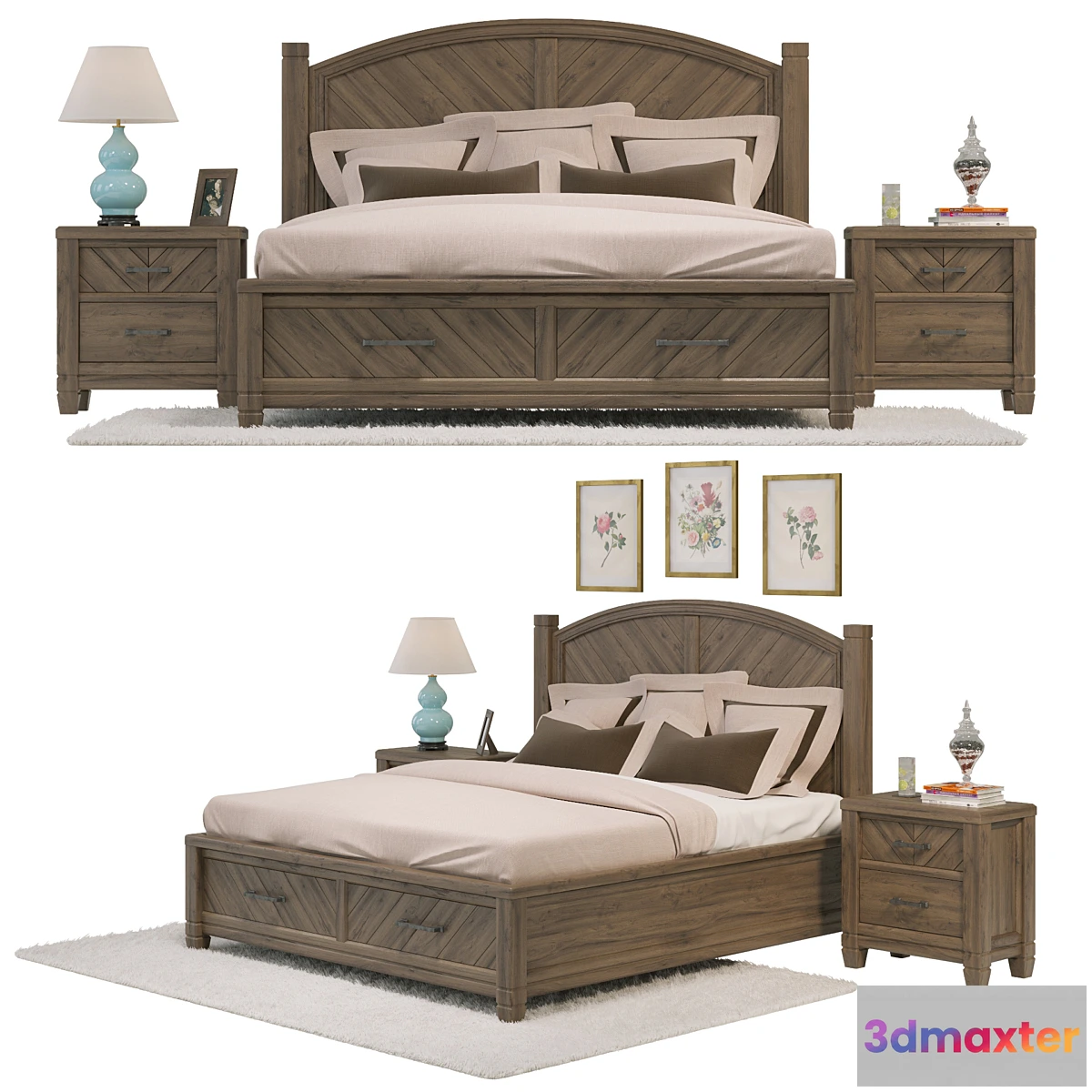 811292 - Modern Country Storage Bed