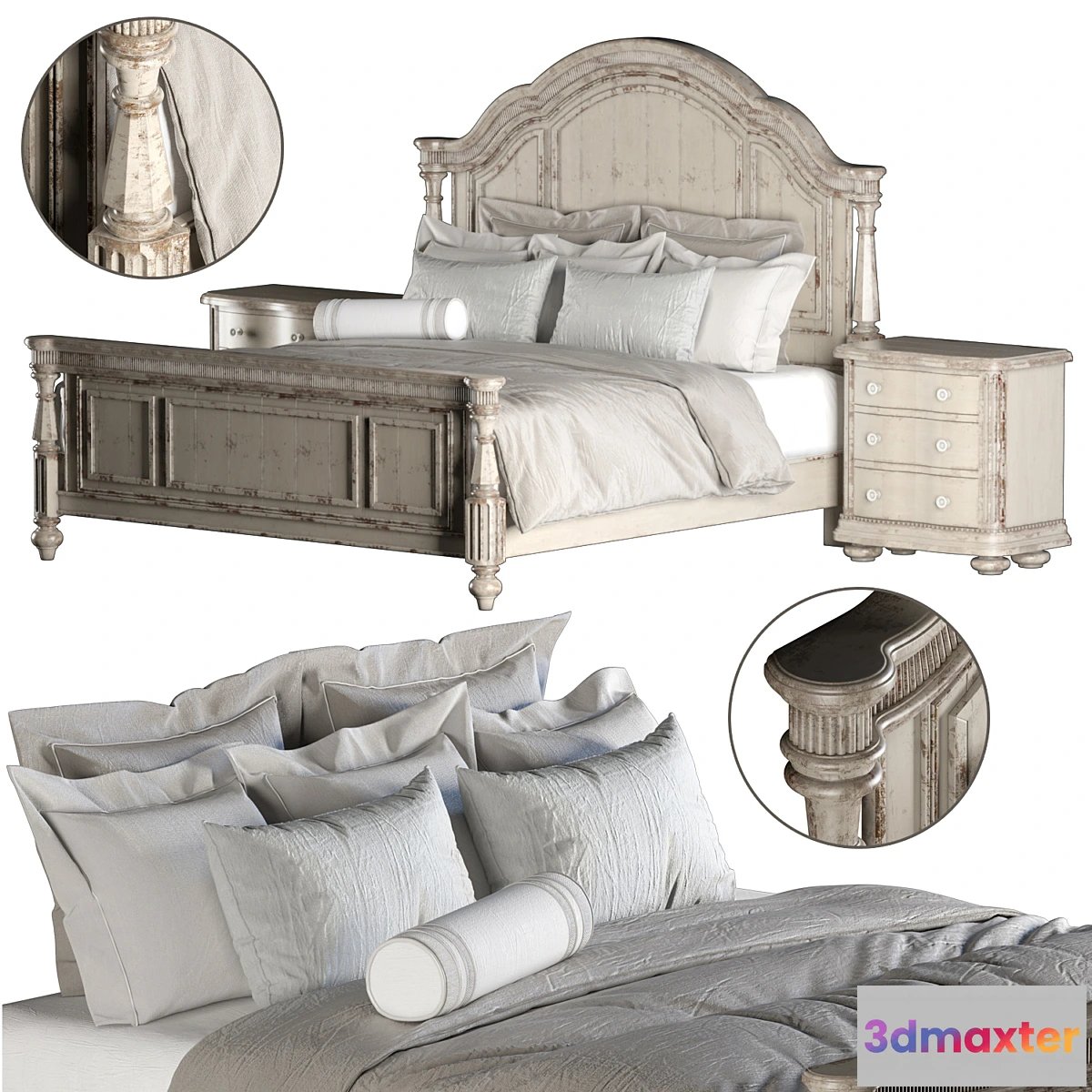 831438 - ART FURNITURE BELMAR PANEL BED (KING SIZE) - No.3