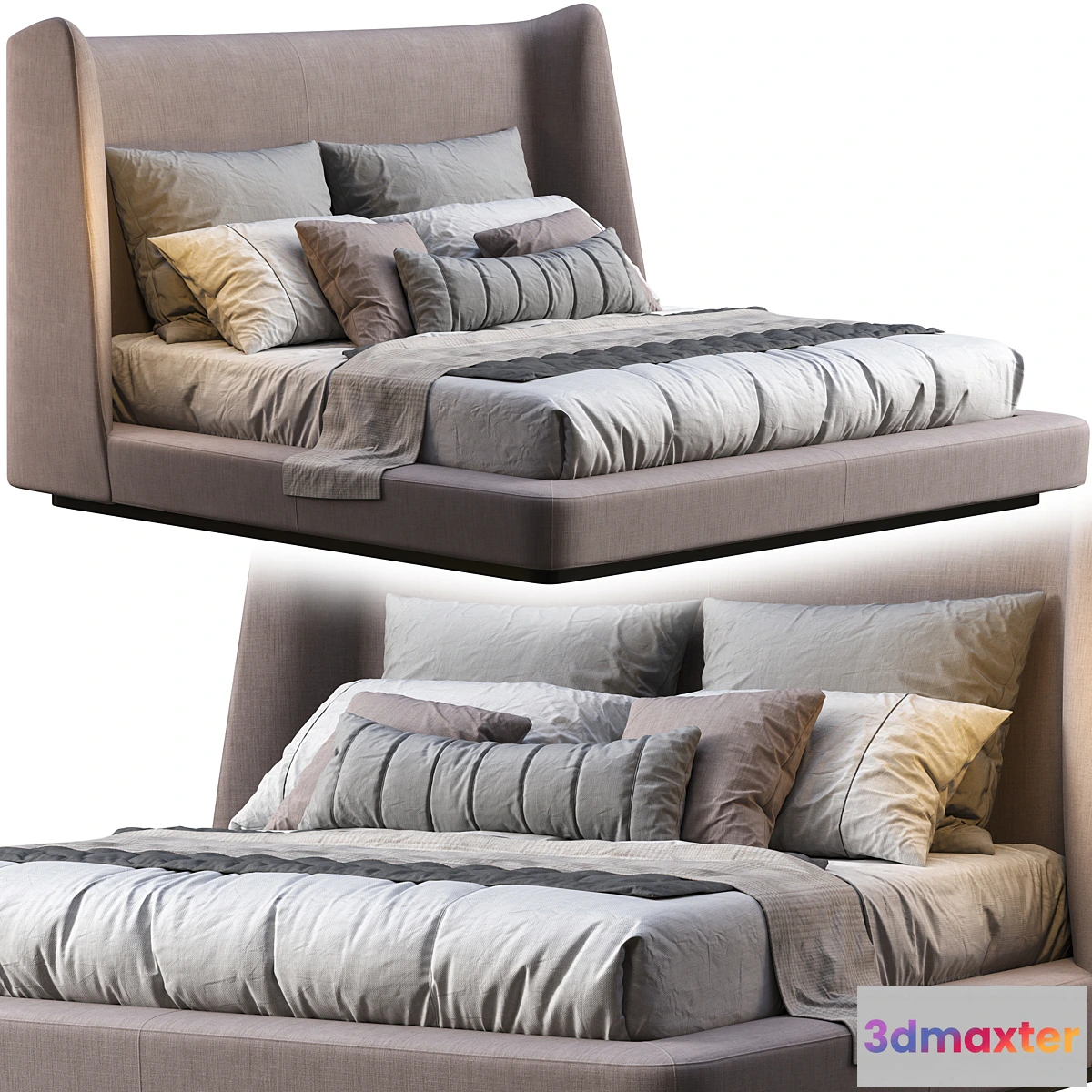 863387 - Bed Flexform Midnight - No.4