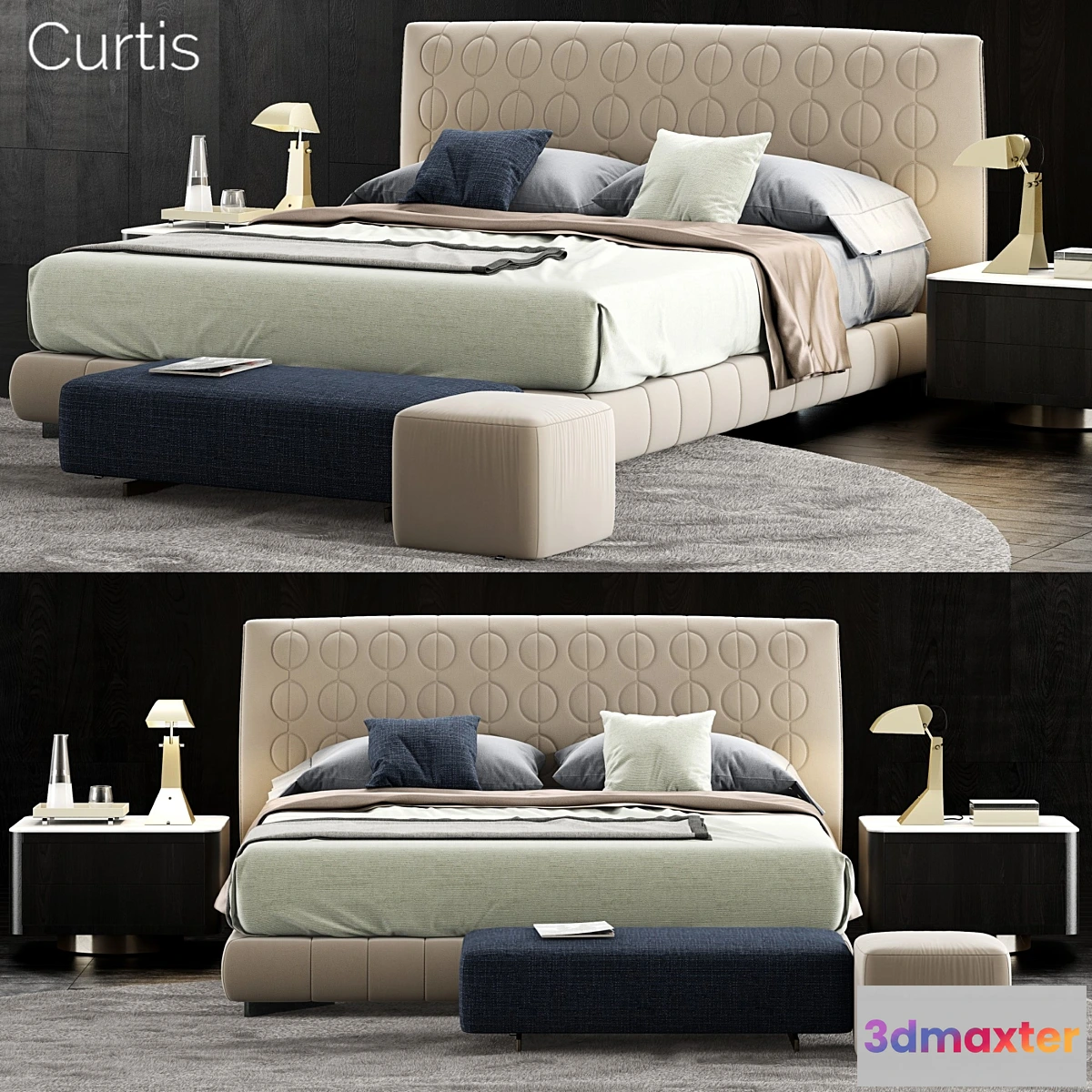 886102 - Minotti Curtis Bed - No.9