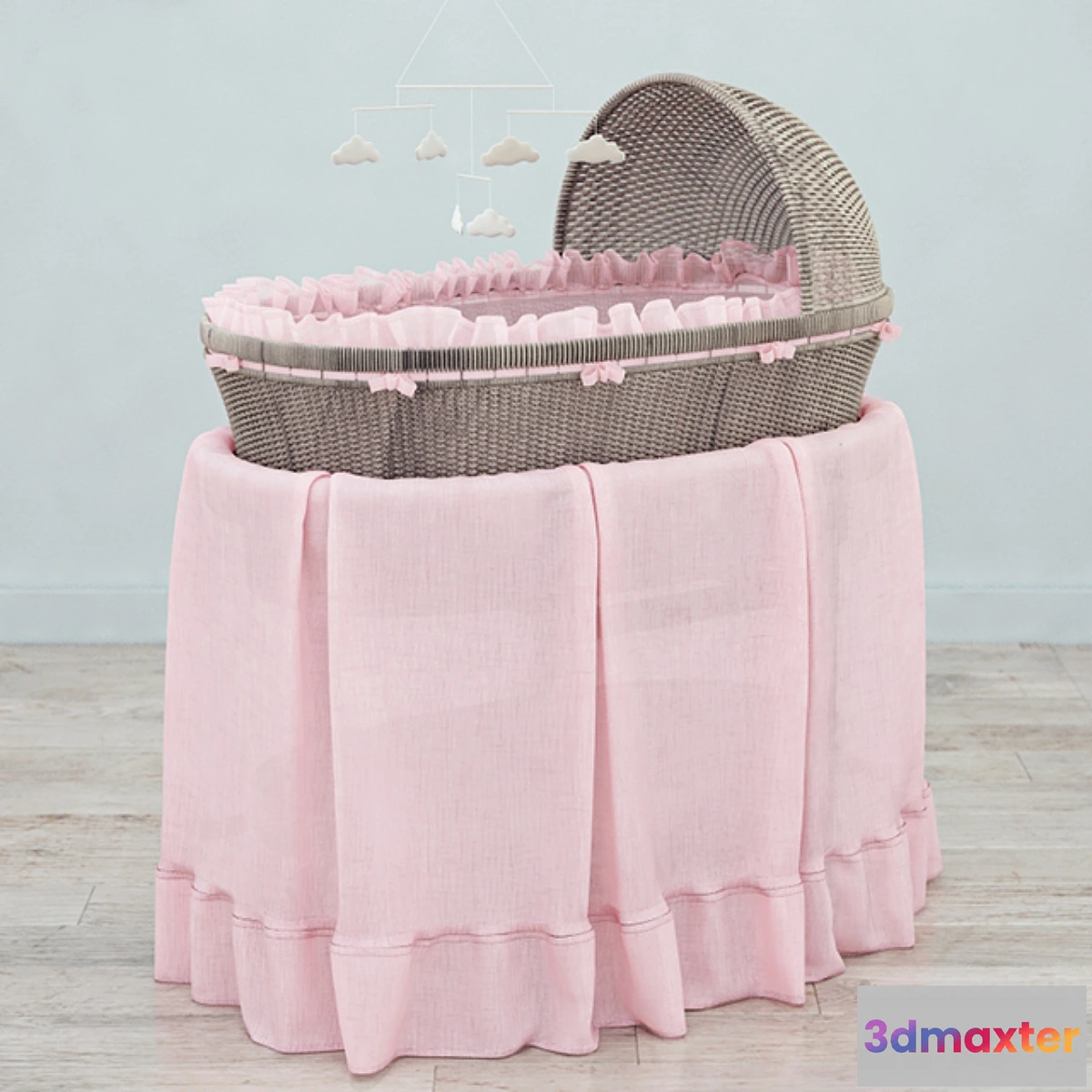 899646 - RH Heirloom wicker bassinet & mattres - No.2