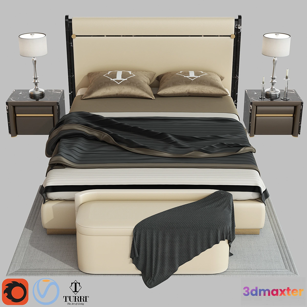 900100 - MADISON bed by Turri