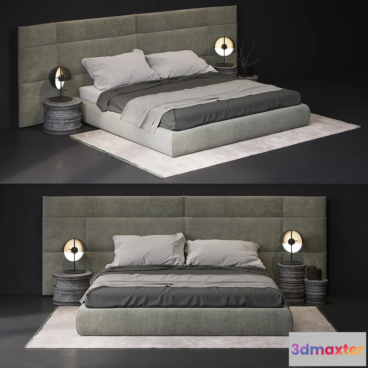 900102 - baxter extr a couche bed 3D model