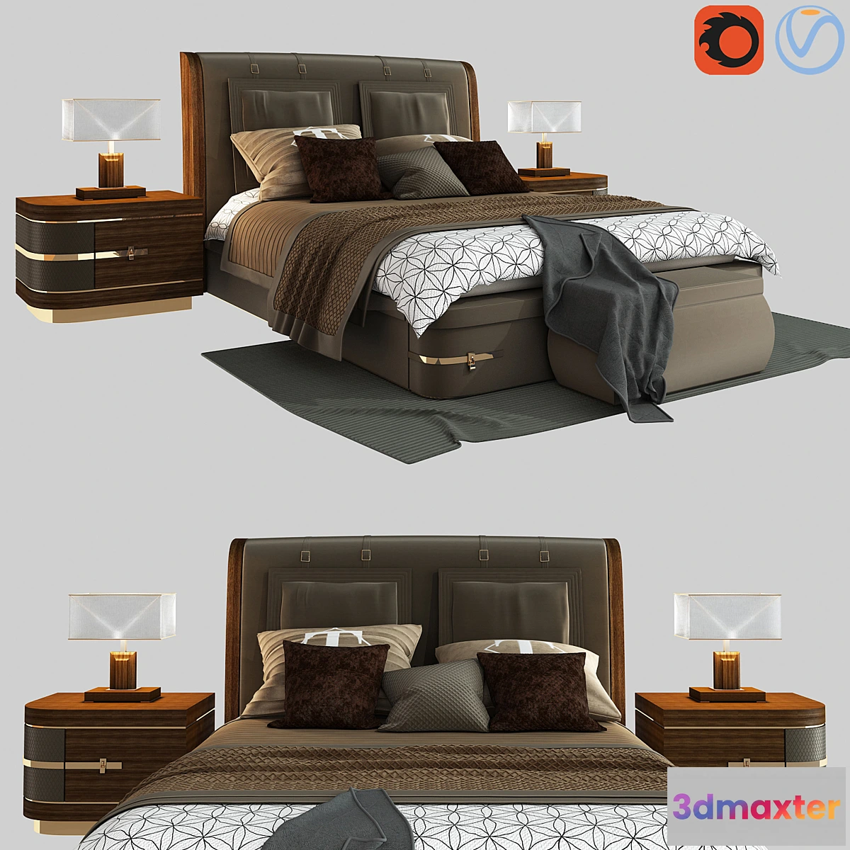 900104 - Diamond bed by Turri