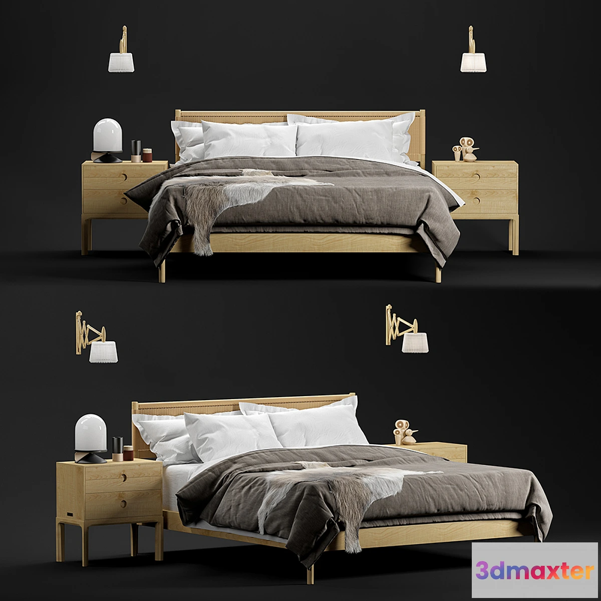 900232 - Klassik Papercord Bed Oak - No.2