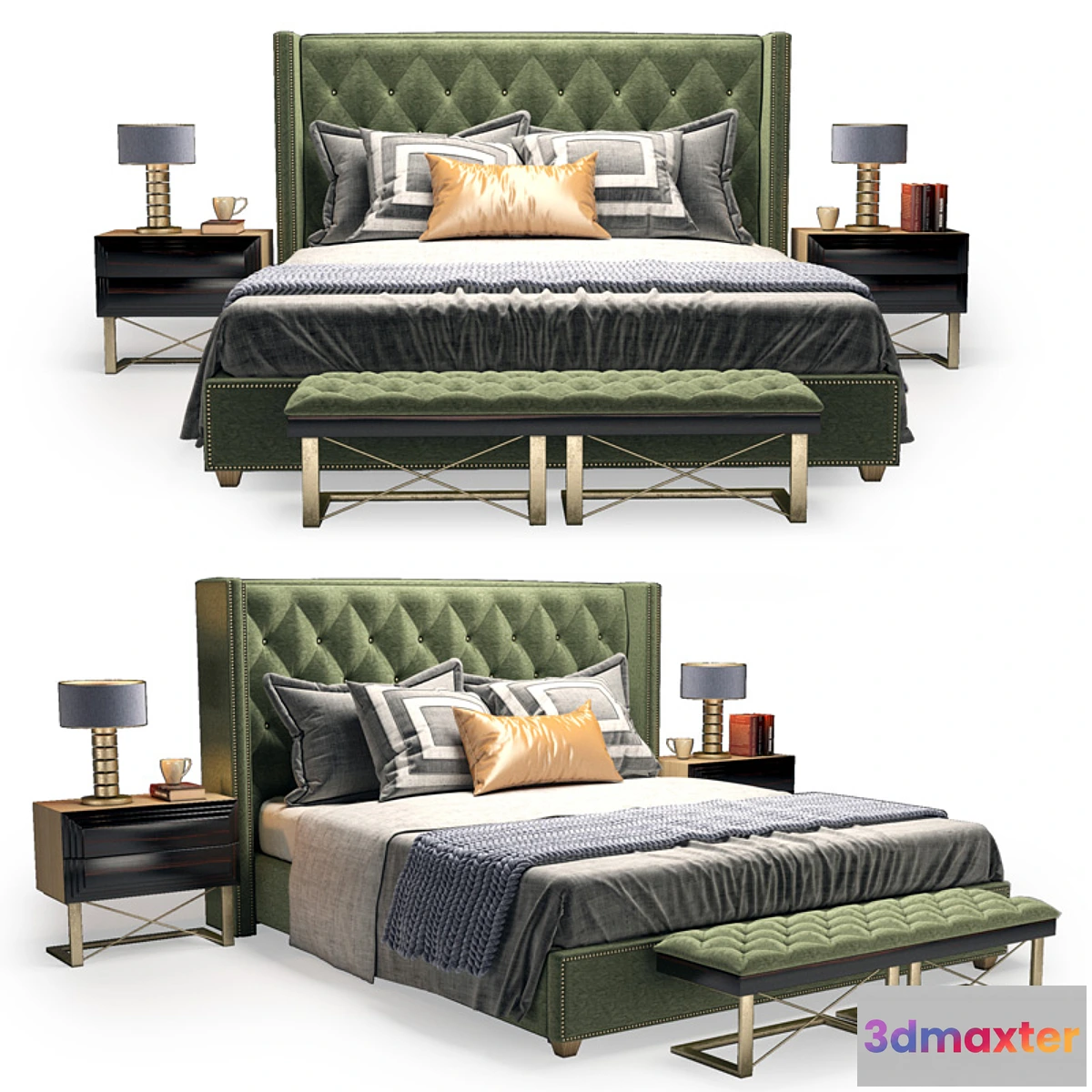 900244 - Inverness Upholstered Platform Bed - No.2