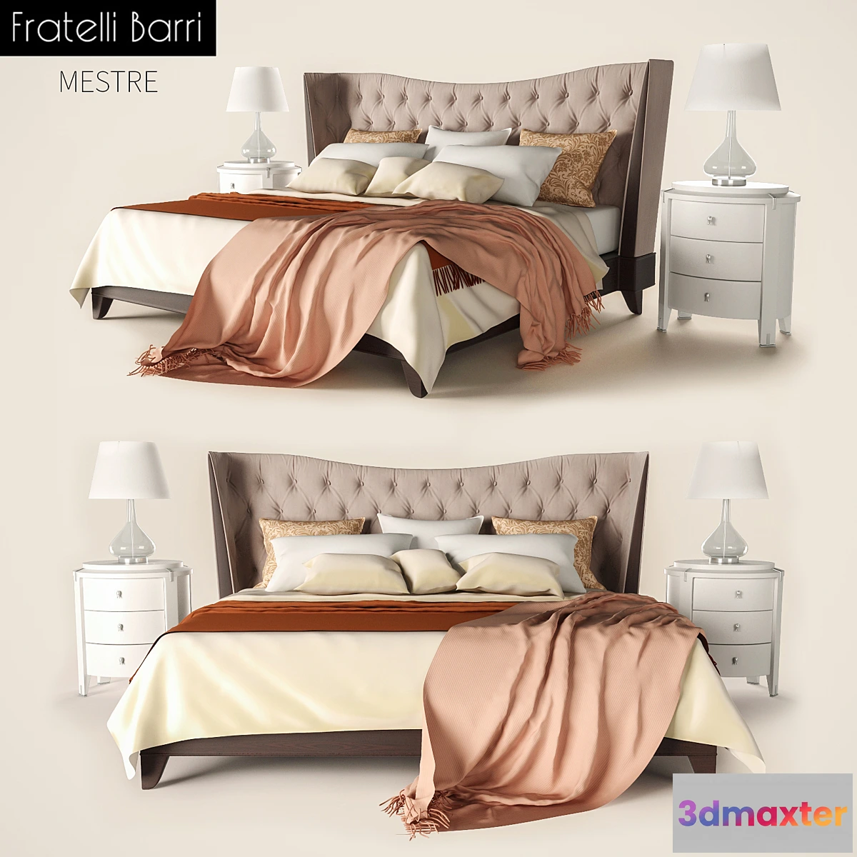 900474 - Bed with bedside tables Fratelli Barri Mestre - No.2