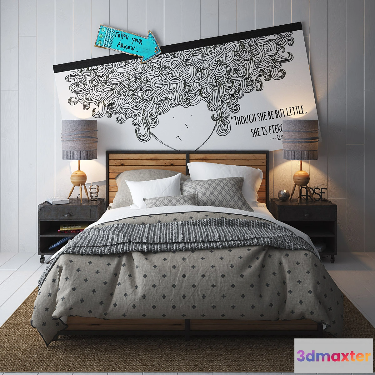 900672 - Rope Me King Size Bed - Old Patina - No.5