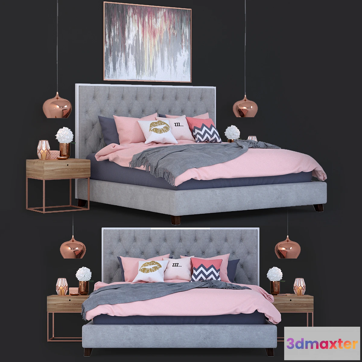 900954 - Bed Prague Bed with decor - No.4