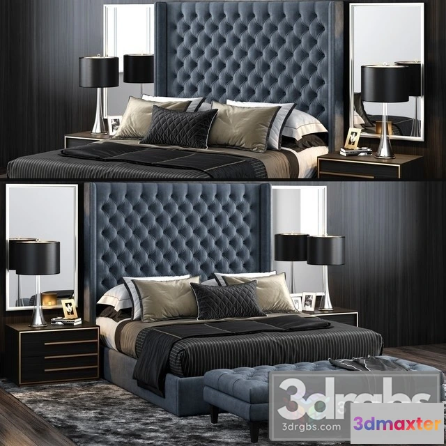 939922 - Adler Shelter Diamond Tufted Bed