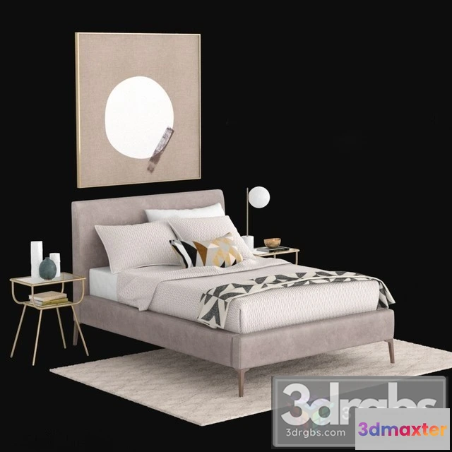 940044 - Andes Deco Upholstered Bed