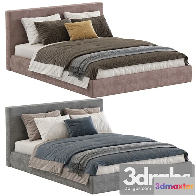 940562 - Bed Cushy Upholstered Platfrom Bed