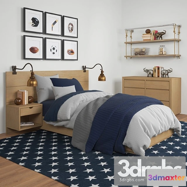 941344 - Callum floating nightstand platform bed restoration hardware 2