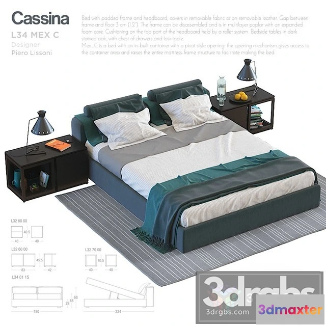 941420 - Cassina L34 Mex C Bed