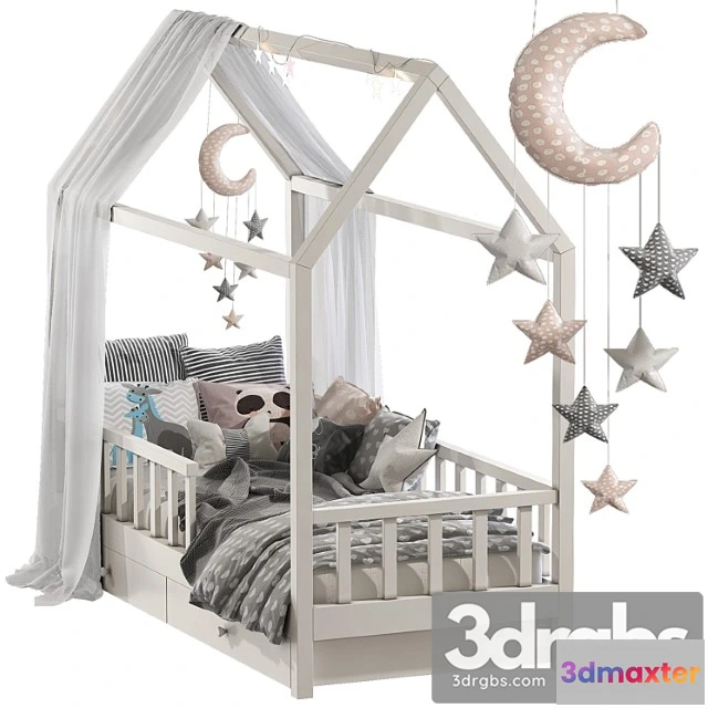 941468 - Children Bed With Columns 7