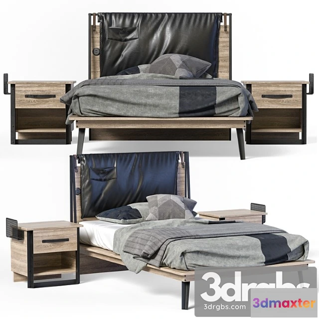 941510 - Cilek Wood Metal Line Bed