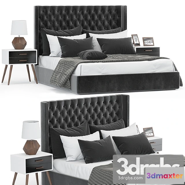 941640 - Dark chesterfield bed 2