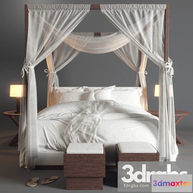 941664 - Desert Modern Canopy Bed Ralph Lauren