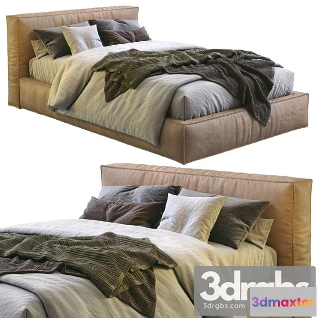 942082 - Flexteam leather bed slim one 2